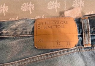 Jeans uomo blu con toppe