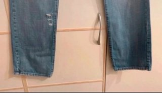 Jeans uomo blu con toppe