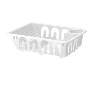 Escurreplatos de plástico blanco
