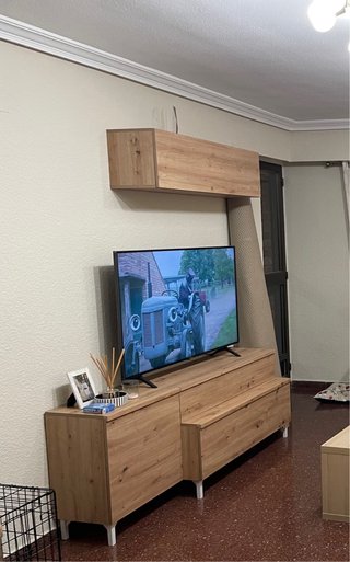Mueble TV madera y metal