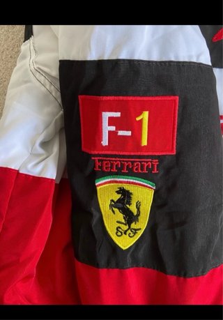 Chaqueta Bomber Ferrari F1 Talla M Parches Bordado
