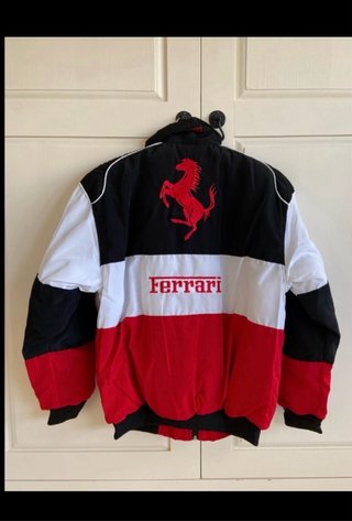 Chaqueta Bomber Ferrari F1 Talla M Parches Bordado