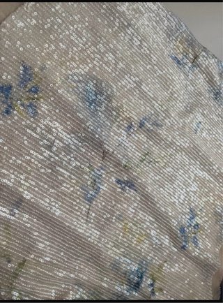 Top lentejuelas floral sin mangas