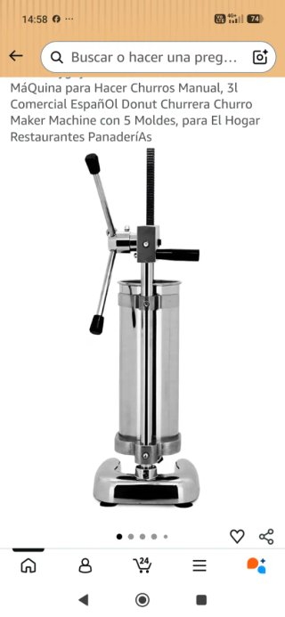 Máquina para Churros Acero Inoxidable