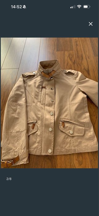 Cazadora Massimo Dutti Beige Mujer