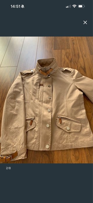 Cazadora Massimo Dutti Beige Mujer