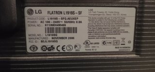 Monitor LG Plata y Negro