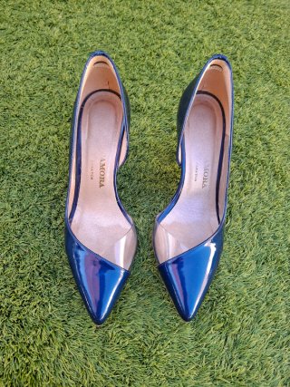 Zapatos de salón piel azul T.39