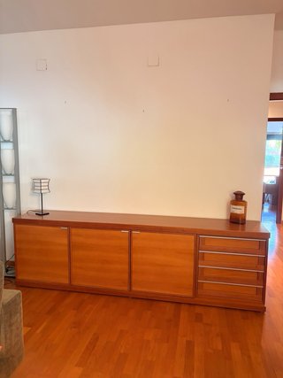 Mesa comedor extensible madera y metal y 8 sillas