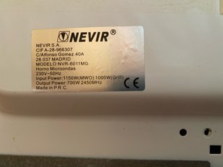 Microondas Nevir