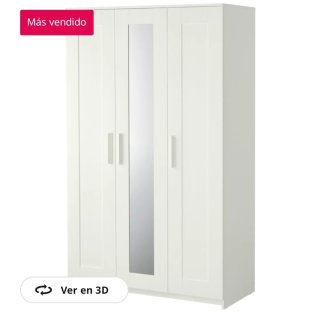 Armario Ikea Blanco 3 Puertas Espejo