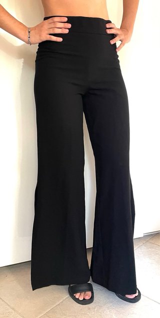 Pantaloni palazzo a zampa neri taglia XS