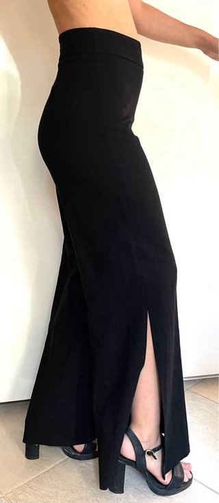 Pantaloni palazzo a zampa neri taglia XS