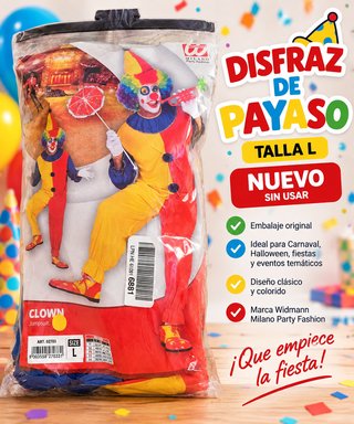 Disfraz Payaso Talla L Nuevo