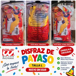 Disfraz Payaso Talla L Nuevo