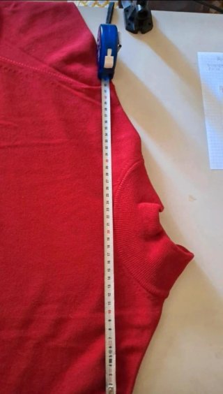Maglione lana merino rosso taglia L