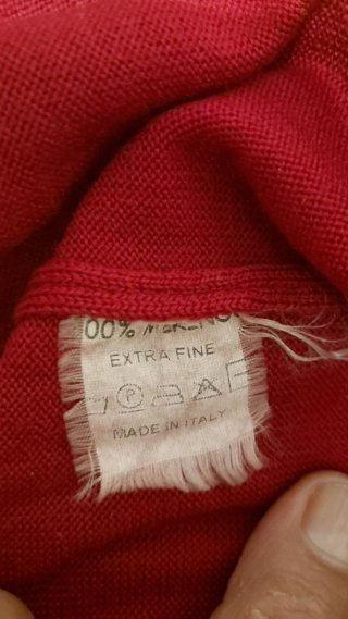 Maglione lana merino rosso taglia L