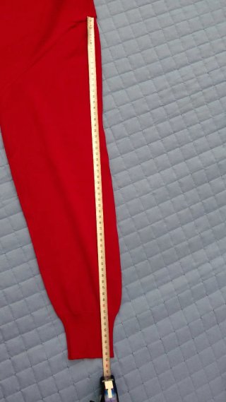 Maglione lana merino rosso taglia L