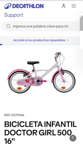 Bicicleta infantil decathlon 16" Btwin niña