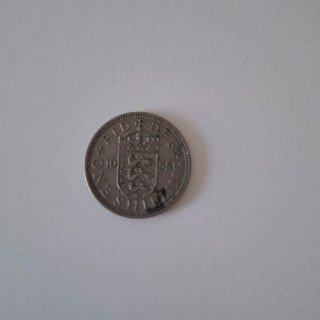 Moneta one shilling Regina Elisabetta II 1955