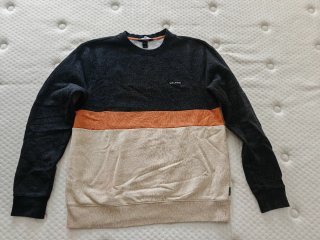 Sudadera Volcom Talla M Gris y Naranja