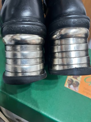 Stivali Alti New Rock Vintage in Vera Pelle