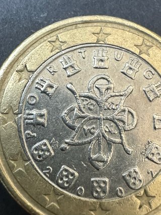Moneda 1 Euro Portugal 2002 Error