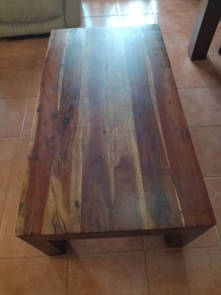 Mesa de centro de madera maciza de sheesham
