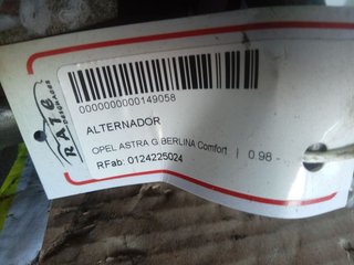 ALTERNADOR OPEL ASTRA G BERLINA Comfort