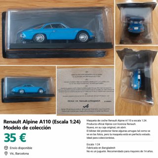 Maqueta Renault Alpine A110 1:24