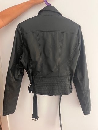 Chaqueta de cuero JUMP & FISH negra