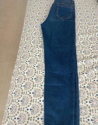 Conjunto Top Blanco y Pantalón Azul Talla M