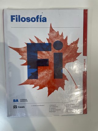 Libro filosofía primero de bachillerato