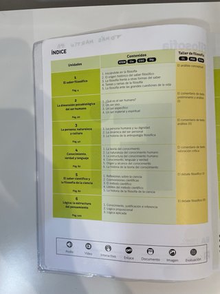 Libro filosofía primero de bachillerato