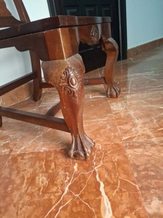 Juego de 2 Sillas de Madera y Rejilla