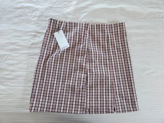 Falda de cuadros rosa y negra XL