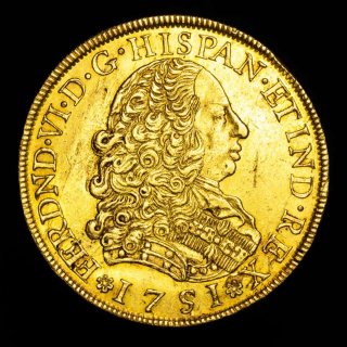 Moneda Ocho Reales Fernando VI 1775 Reedición