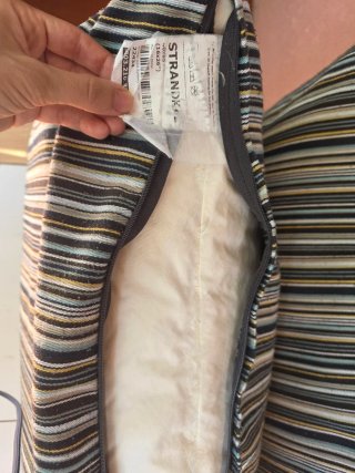 2 Cojines Plumas+fundas Rayas Ikea (los 2, 6€)