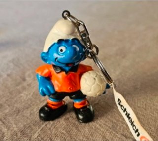 Puffo Calciatore - portachiavi