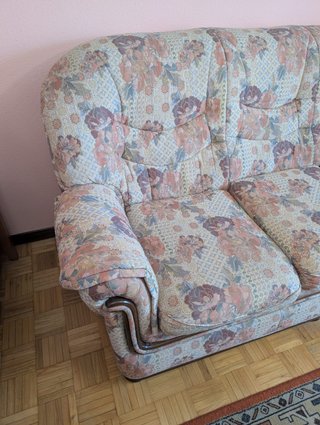 Sofá 3 plazas y 2 sillones floral