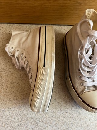 Zapatillas Victoria Botín Plataforma Lona Beige