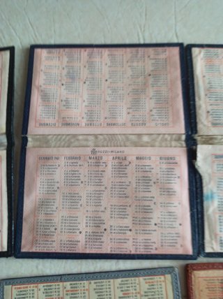 Calendari tascabili vintage