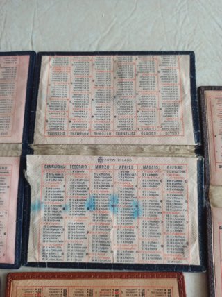 Calendari tascabili vintage