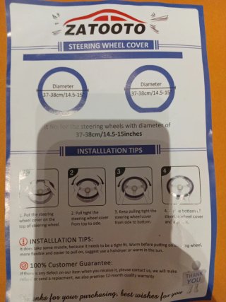 Funda de cuero sintetico para el volante