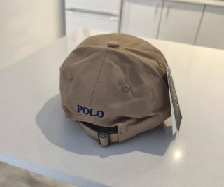 Gorra Ralph Lauren Beige con Logo Azul
