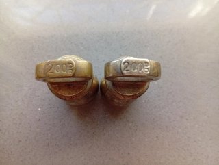 Juego 9 Pesas Inglesas Antiguas Bronce