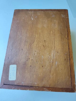 Cofanetto Legno Antico con placca di  26x18x9