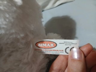 Peluche Gato Blanco y Rosa BIMAR