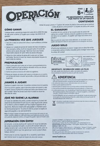 Juego de mesa Operación Hasbro