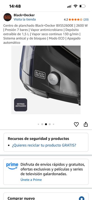 Centro de Planchado Black+Decker 2600W 7 Bar